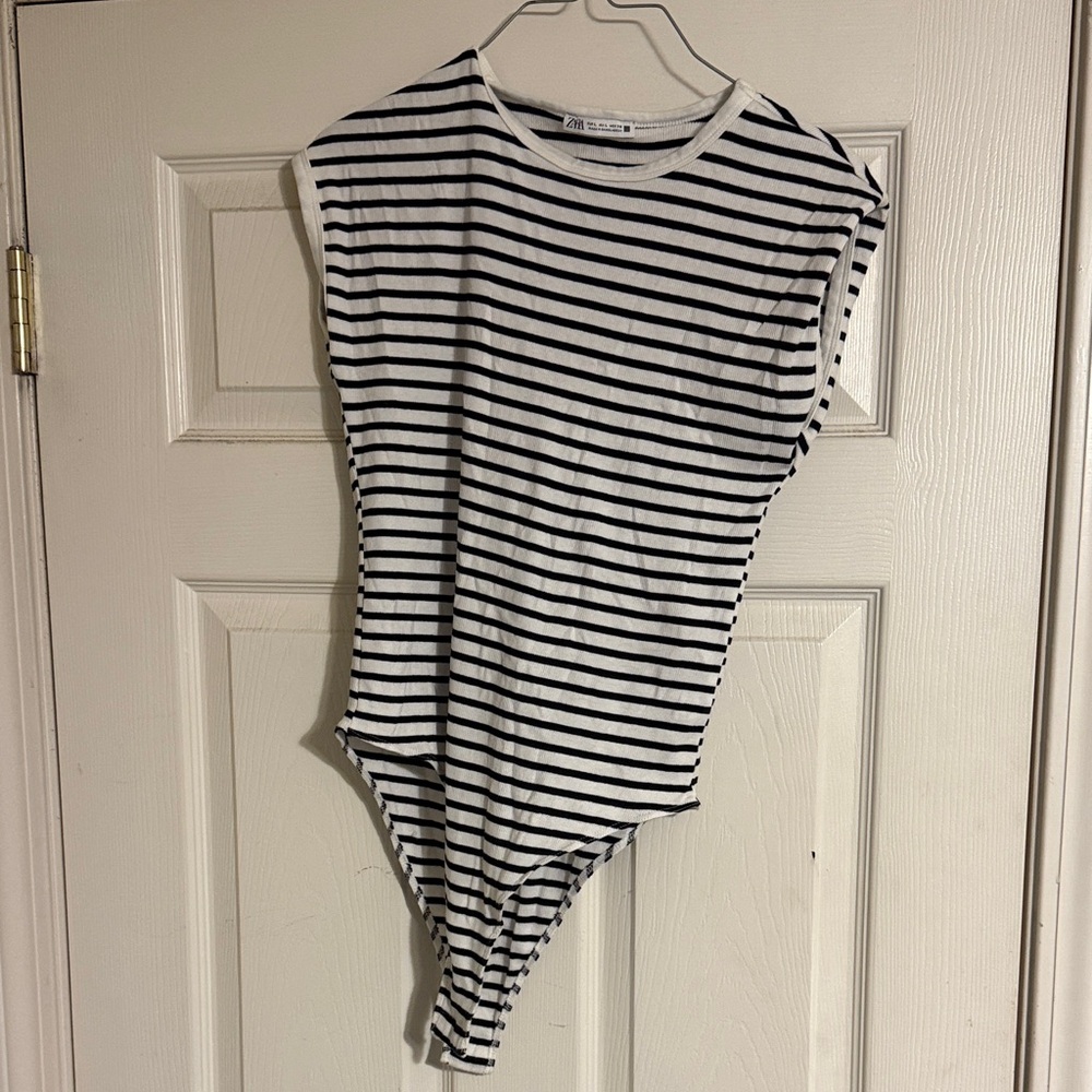 Zara Monochrome Striped Bodysuit